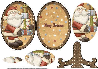 Santa Christmas Plate Card