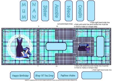 Fashion Victim Blue T-step Tri Fold