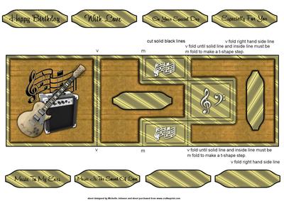 Music to My Ears Guitar T-step Tri Fold