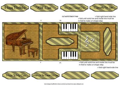 Music to My Ears Piano T-step Tri Fold