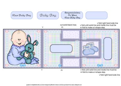 New Baby Boy T-step Tri Fold