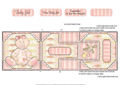 Cute New Baby Girl T-step Tri Fold