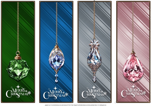 Christmas Crystal Ornaments Bookmarks 2