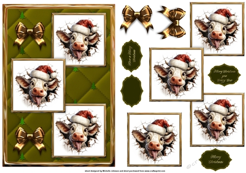 Crazy Cow Three Square Quick Card