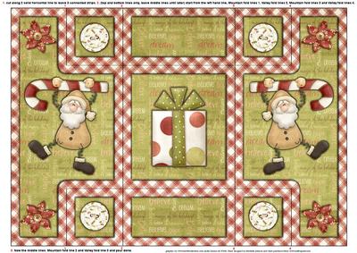 Hanging Around for Santa Tri Fold Shutter Card