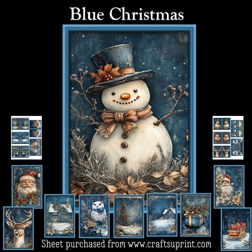 Blue Christmas Mini Kit With Gift Tags