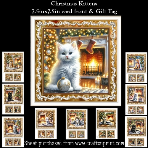 Christmas Kittens Mini Kit With Gift Tags