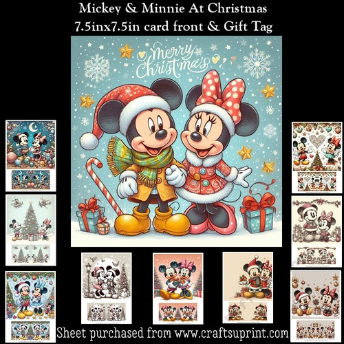 Mickey & Minnie At Christmas Mini Kit With Gift Tag