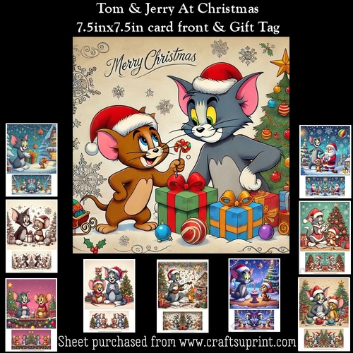 Tom & Jerry At Christmas Mini Kit With Gift Tag