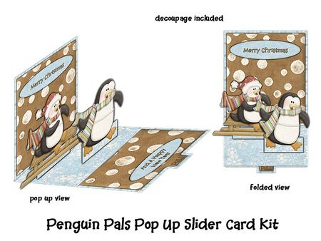 Penguin Pals Pop Up Slider Card Kit