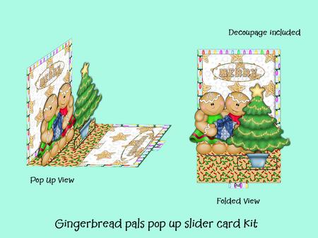 Gingerbread Pals Pop Up Slider Card Kit