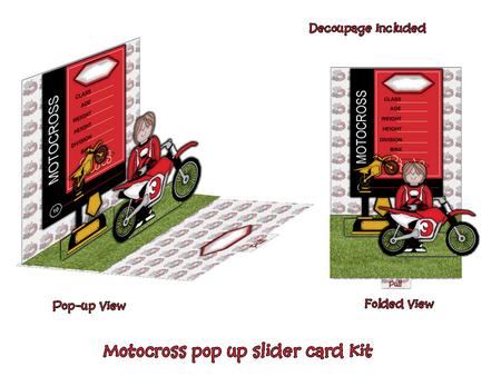 Motocross Pop Up Slider Card Kit