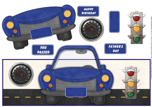 Beep Car Over the Top Large Card