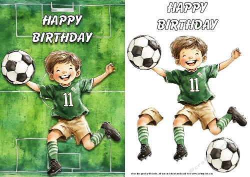 Playing Football Card Front
