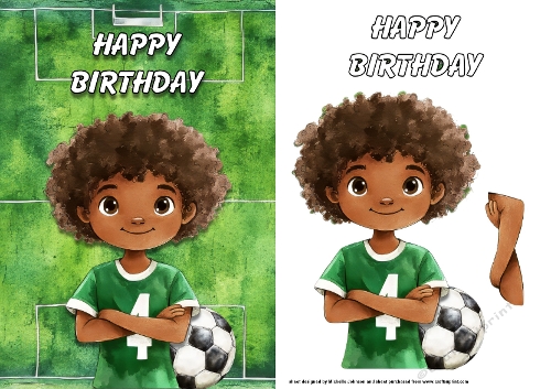 Playing Football Card Front 3