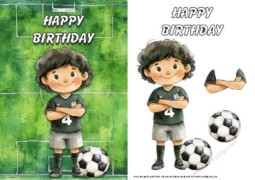 Playing Football Card Front 4