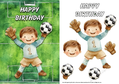 Playing Football Card Front 6
