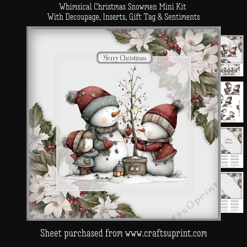 Whimsical Christmas Snowmen Mini Kit