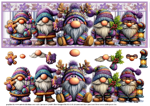 Christmas With My Gnomies 1 Large DL Card