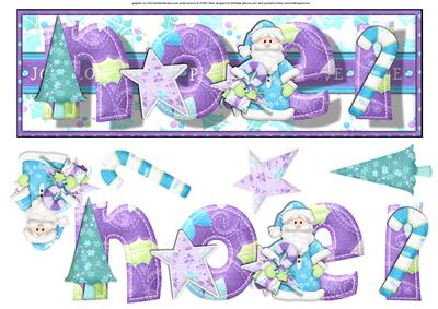 Noel Santa Dl Card with Decoupage