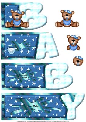 New Baby Boy Bear Word Book