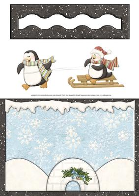 Sledging Penguins Wavey Penny Slider