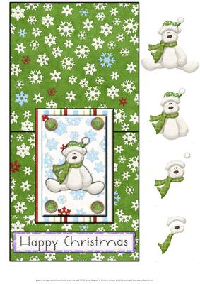 Beary Happy Christmas Over the Edge Card