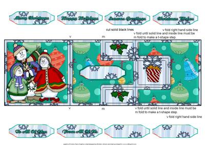 Snowman Family T-step Tri Fold