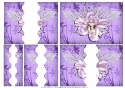Pretty Purple Flower Wavey Edge Side Stacker