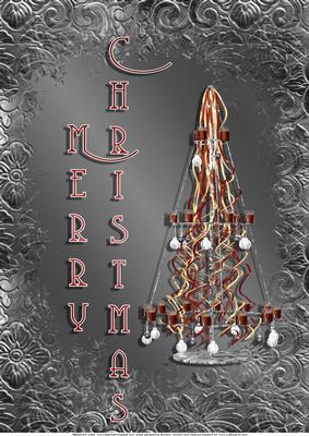 Modern Christmas Tree A4 Card