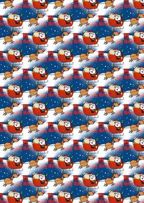 Happy Holidays Santa and Reindeer Background