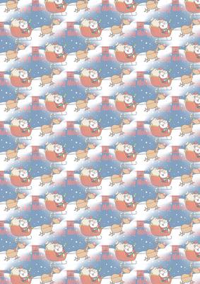 Happy Holidays Santa and Reindeer Vellum