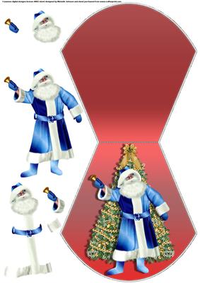 Santa and Christmas Tree Wobble Card