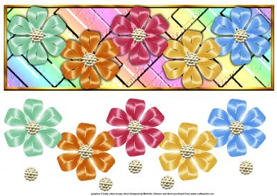 Funky Floral Bow Large Dl Card
