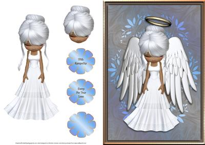 Cookie Angel Sympathy Cardfront with Decoupage