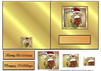 Teddy Bear in a Stocking Quick Card with Pyramage 1