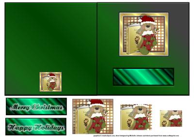 Teddy Bear in a Stocking Quick Card with Pyramage 2