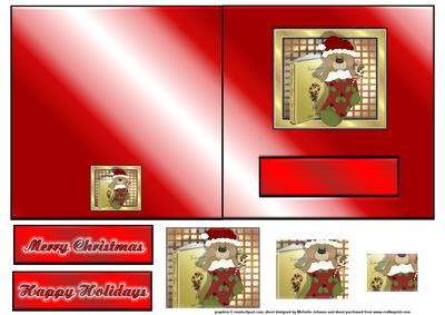 Teddy Bear in a Stocking Quick Card with Pyramage 3