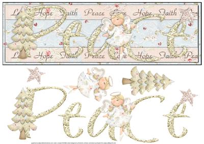 Heavenly Peace Large Dl Card with Decoupage