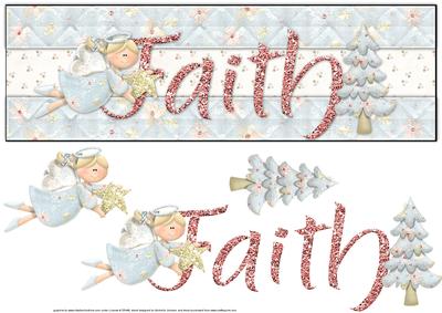 Heavenly Faith Large Dl Card with Decoupage