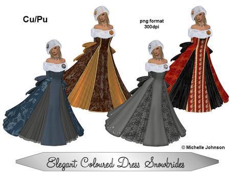 Elegant Snowbrides Coloured Dresses 1