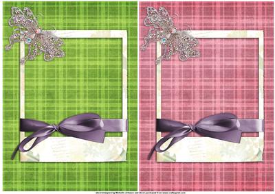 Plaid Topper Card Front with Butterfly