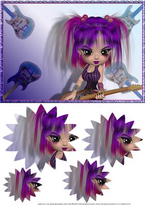 Rock Star Card Front with Star Pyramage