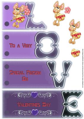 Love Pepe L'souris Word Book Sheet
