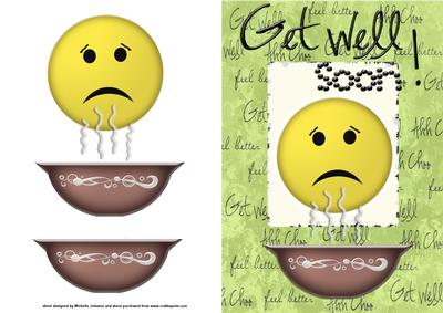 Get Well Male Card with Decoupage