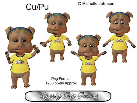 Sporty Toon Pig Posers