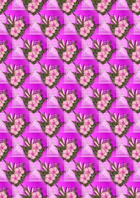Pink Music and Hibiscus Background