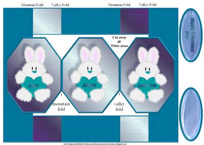 Some Bunny Loves You Octagon Pop Out Card