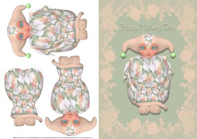 Scampixie Clown Mothers Day Card Front