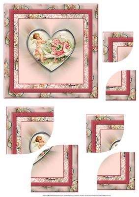 Vintage Valentine Pink Curvy Corner Stacker